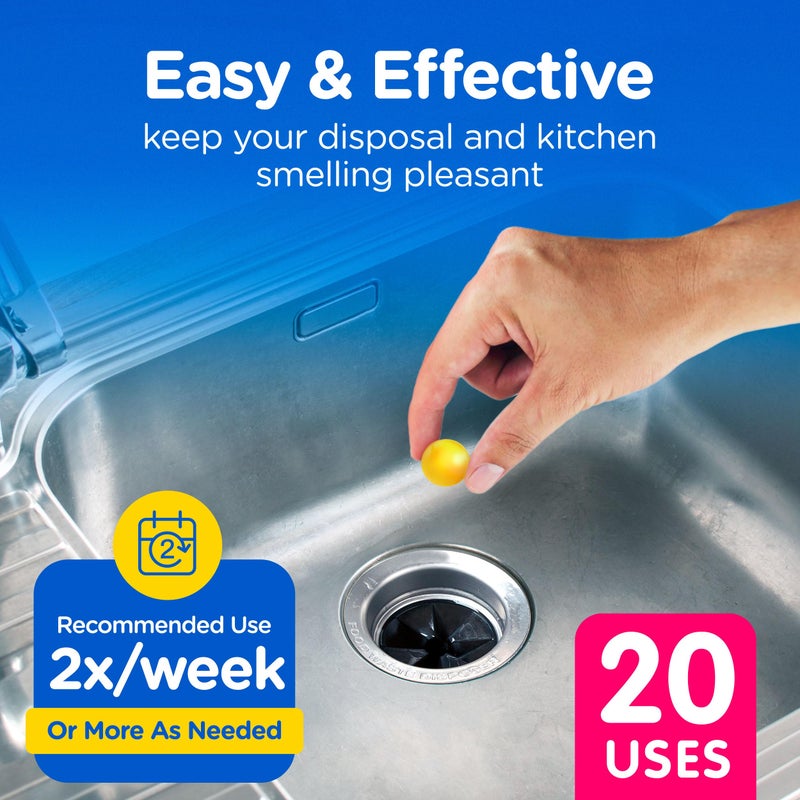 Compac Home Compac Plink Garbage Disposal Cleaner and Deodorizer, Air Fresheners for Disposal, Lemon Scent, 20 Count - Image 4